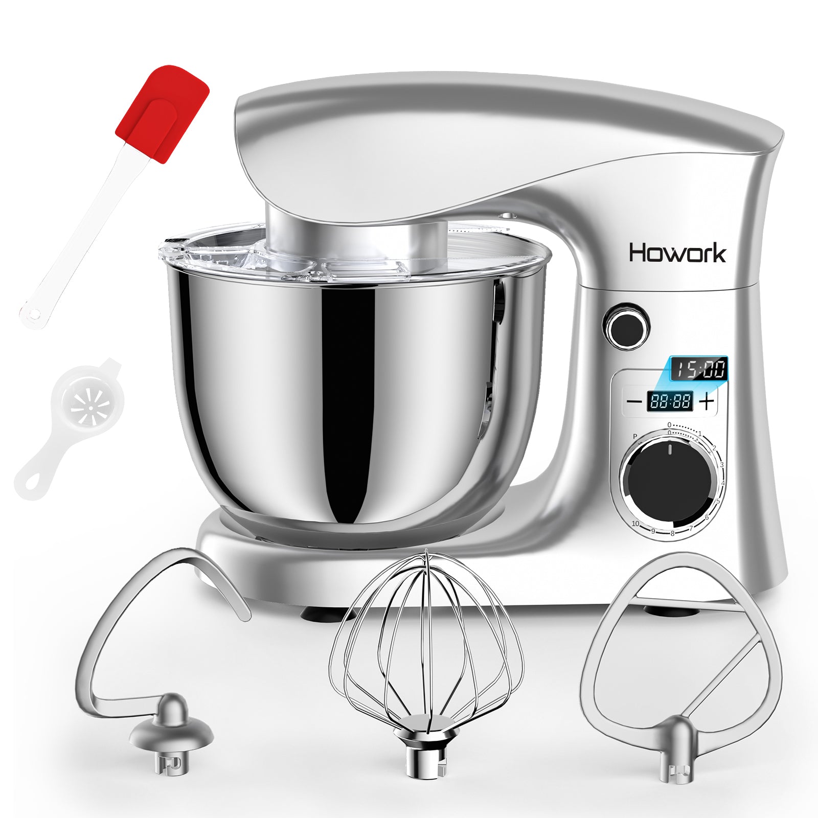 HOWROK 5.5 Quart Tilt-head Stand Mixer with LED Display