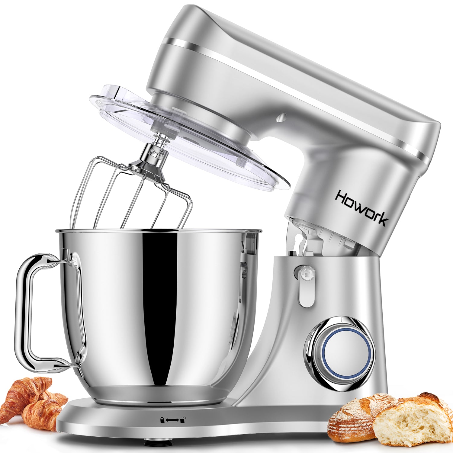 HOWROK 5 Quart Tilt-head Stand Mixer,Electric Food Mixer – 10 Speeds & Pulse