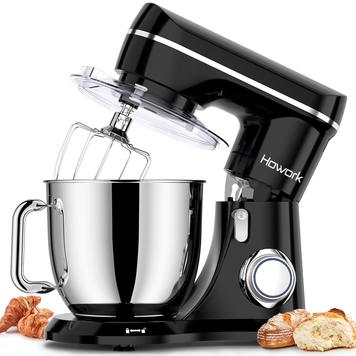HOWROK 5 Quart Tilt-head Stand Mixer,Electric Food Mixer – 10 Speeds & Pulse