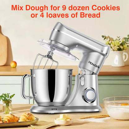 HOWROK 5 Quart Tilt-head Stand Mixer,Electric Food Mixer – 10 Speeds & Pulse