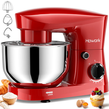 HOWROK 5.5 Quart Tilt-head Stand Mixer,Electric Food Mixer – 10 Speeds & Pulse