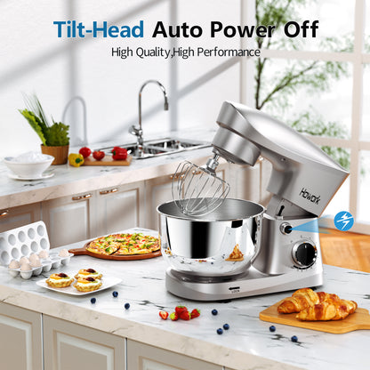 HOWROK 5.5 Quart Tilt-head Stand Mixer,Electric Food Mixer – 10 Speeds & Pulse