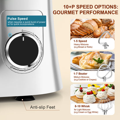 HOWROK 5.5 Quart Tilt-head Stand Mixer with  LED Display