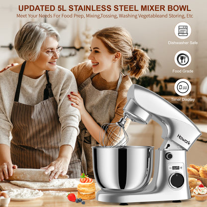 HOWROK 5.5 Quart Tilt-head Stand Mixer with  LED Display