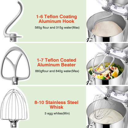 HOWROK 5 Quart Tilt-head Stand Mixer,Electric Food Mixer – 10 Speeds & Pulse