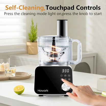 HOWORK 12CUP Food Processor with LED display