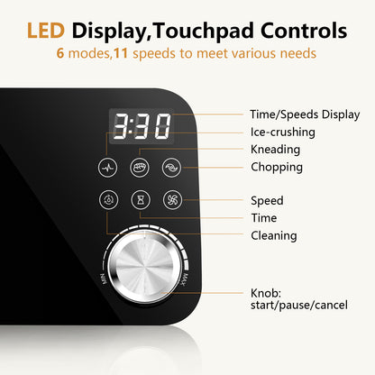 HOWORK 12CUP Food Processor with LED display